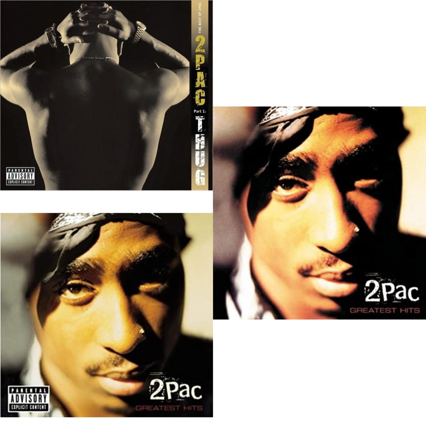 This is a 3 CD SKU bundle.
1.This CD is brand new.Format: CDMusic Style: HardcoreThis item's title is: Best Of 2Pac Part 1: ThugArtist: 2PacLabel: INTERSCOPEBarcode: 602517478527Release Date: 12/4/2007
2.This CD is brand new.