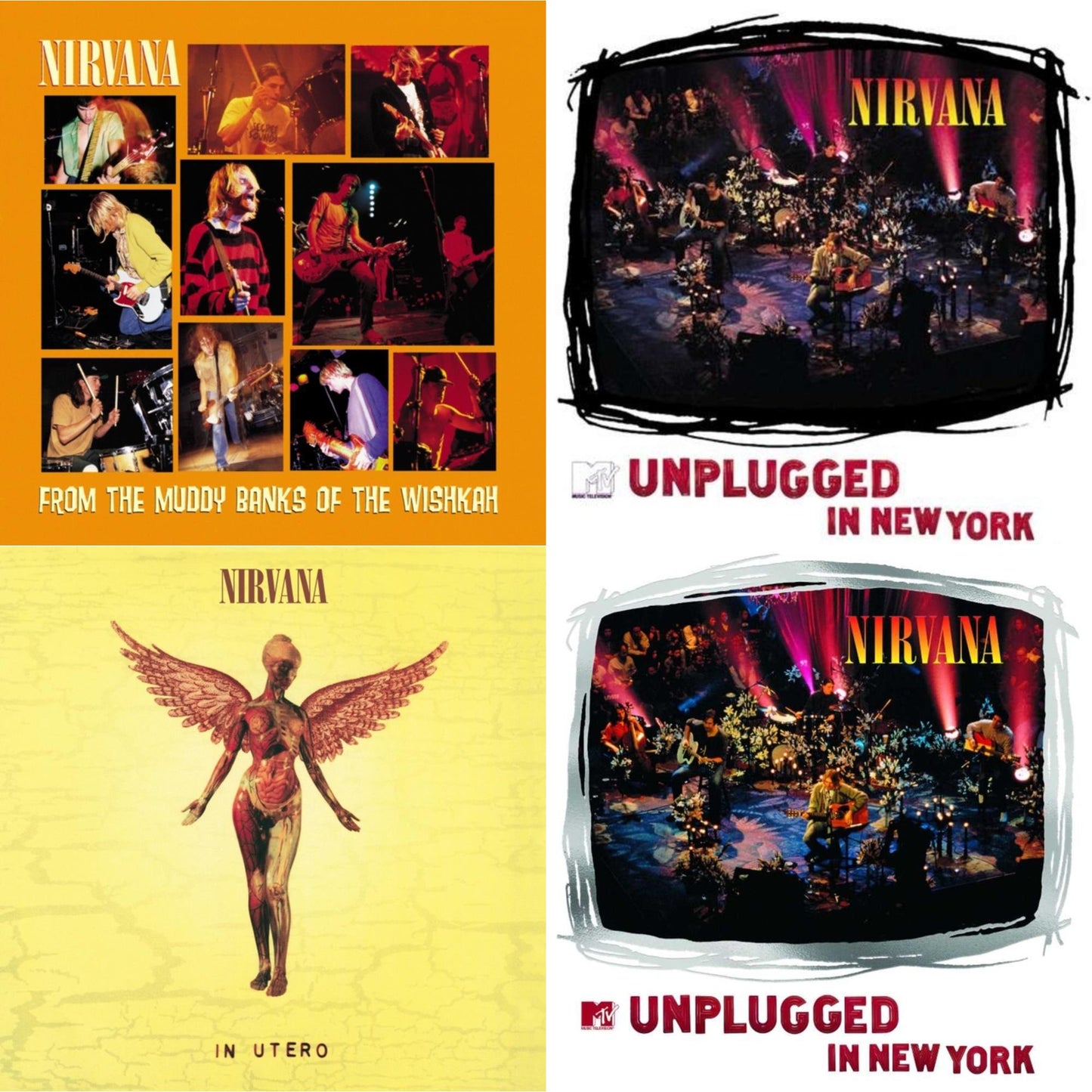 This is a 4 LP Vinyl SKU bundle.
1.This LP Vinyl is brand new.Format: LP VinylMusic Style: Alternative RockThis item's title is: Mtv Unplugged In New York (2 LP)Artist: NirvanaLabel: GEFFENBarcode: 602577307348Release Date: 11/1/2019
2.This LP Vinyl is brand new.