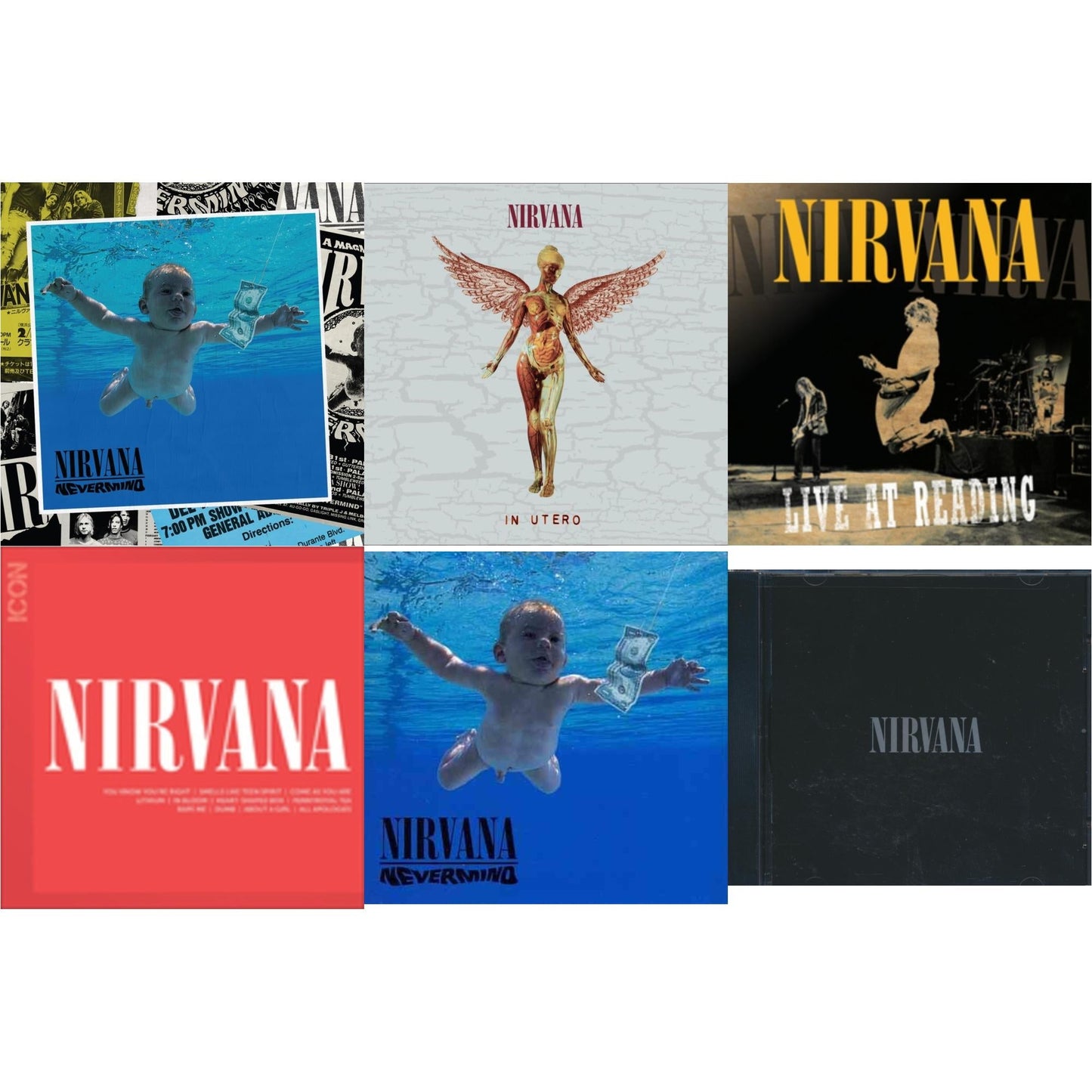 This is a 6 CD SKU bundle.
1.This CD is brand new.Format: CDMusic Style: GrungeThis item's title is: Nevermind (30Th Anniversary/Deluxe/2CD)Artist: NirvanaLabel: GEFFENBarcode: 602438625314Release Date: 11/12/2021
2.This CD is brand new.