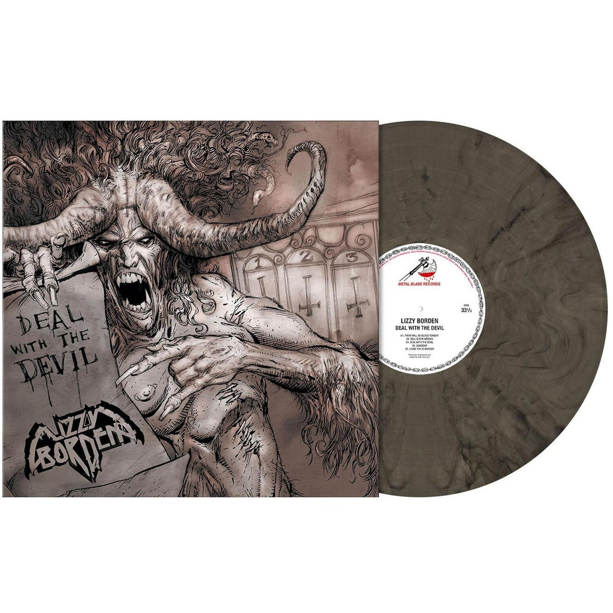 Lizzy Borden - Master Of Disguise (Sky Blue Marbled LP Vinyl) & Deal With The Devil (Clear W/ Warm Gray Marbled LP Vinyl)