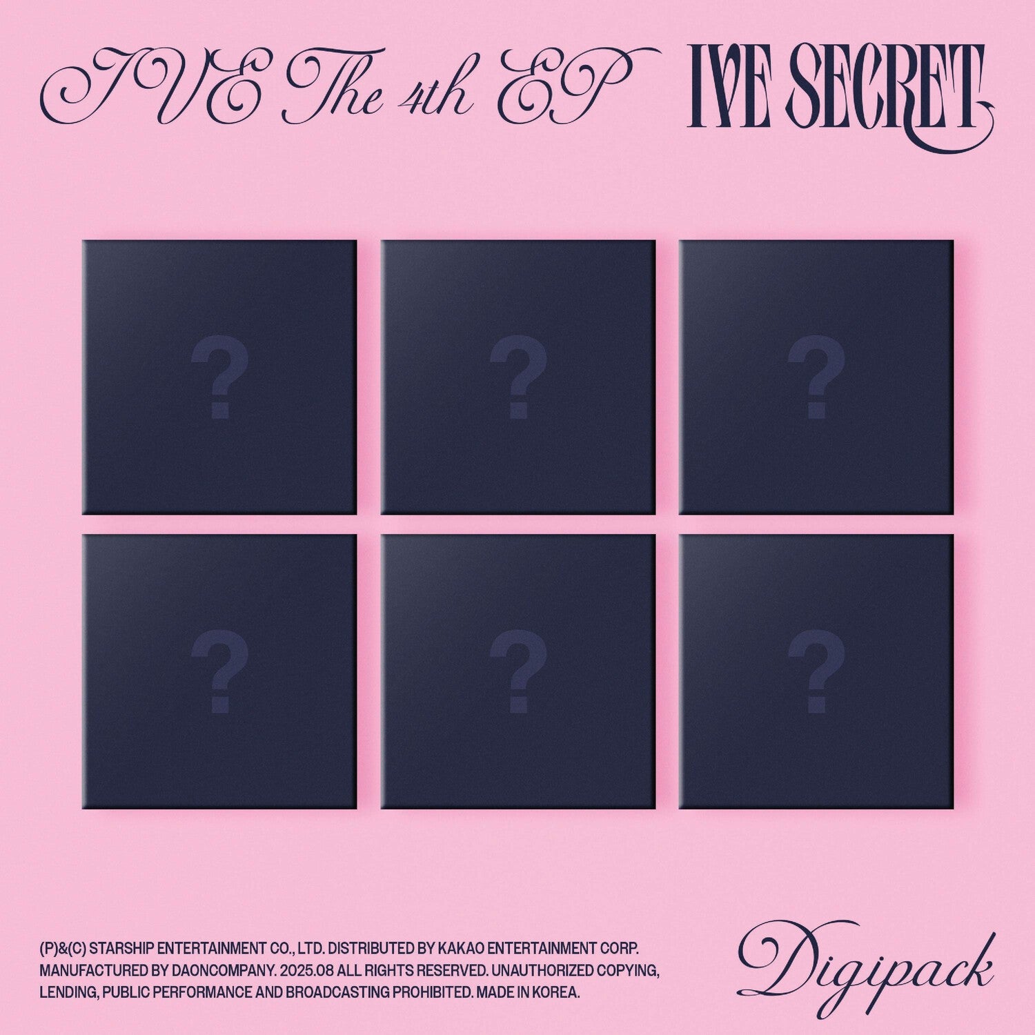 Ive The 4Th Ep Ive Secret (Gasp! Ver.) & Ive The 4Th Ep Ive Secret (Psst! Ver.)  & Ive The 4Th Ep Ive Secret (Shh Ver.) & Ive The 4Th Ep Ive Secret (Digipack) & I've Ive: Vol.1 & I've Ive (Volume 1/Special Version) & I've Mine 1St Ep