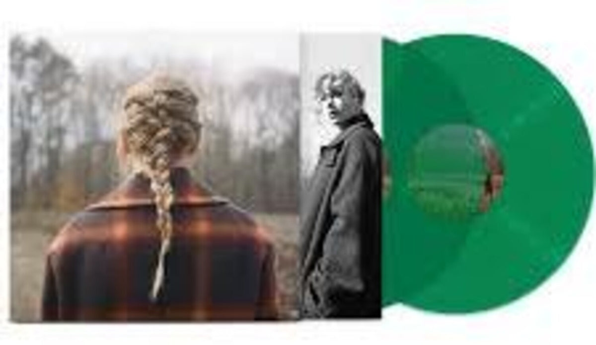 Taylor Swift - Evermore (Translucent Green Vinyl/2LP) & Fearless (Taylor's Version) (Gold Vinyl/3LP) & Fearless Platinum Edition