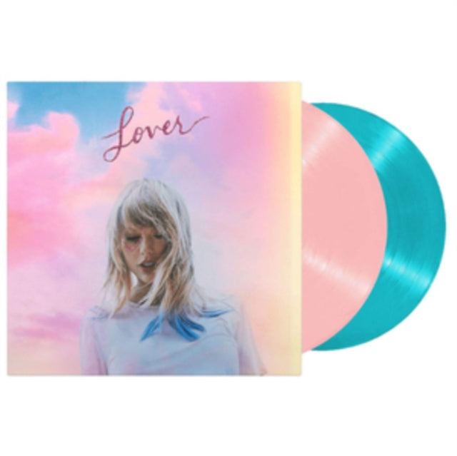 Evermore (Green Vinyl/2LP) & Midnights (X) (Moonstone Blue LP Vinyl) & Lover & Red