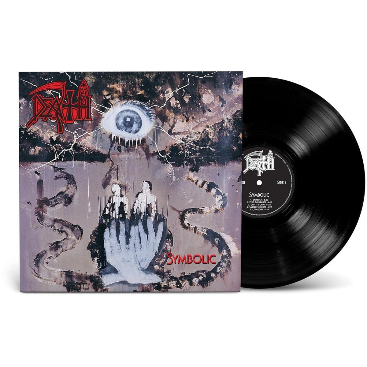 Symbolic & Scream Bloody Gore (Neon Violet, Bone White & Red  Tri Color Merge With Splatter LP Vinyl) & Human (Bone White, Blue Jay & Gold Tri Color Merge With Splatter LP Vinyl)