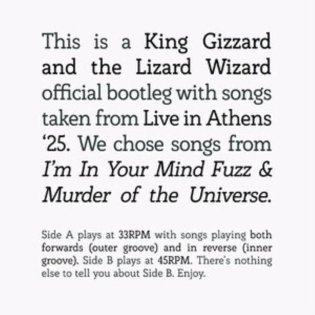 Made In Timeland & Live In Asheville '19 (Fuzz Club Official Bootleg) & Songs From I'm In Your Mind Fuzz & Murder Of The Universe Live In Athens '25 & Teenage Gizzard (Blue Eco Mix LP Vinyl)