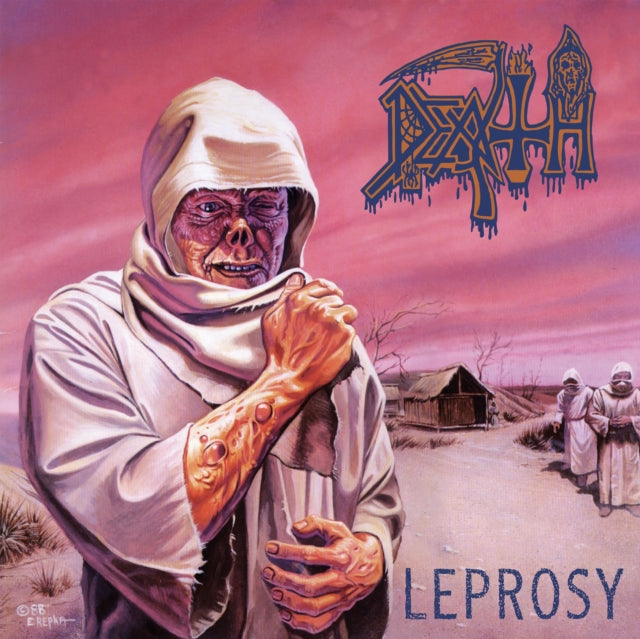 Death - Leprosy Reissue (Hot Pink, Bone White & Blue Jay Tri Color Merge With Splatter LP Vinyl) & Spiritual Healing - Reissue (Red, Cyan Blue & Black Tri Color Merge With Splatter LP Vinyl) & Individual Thought Patterns - Reissue (Hot Pink, Bone