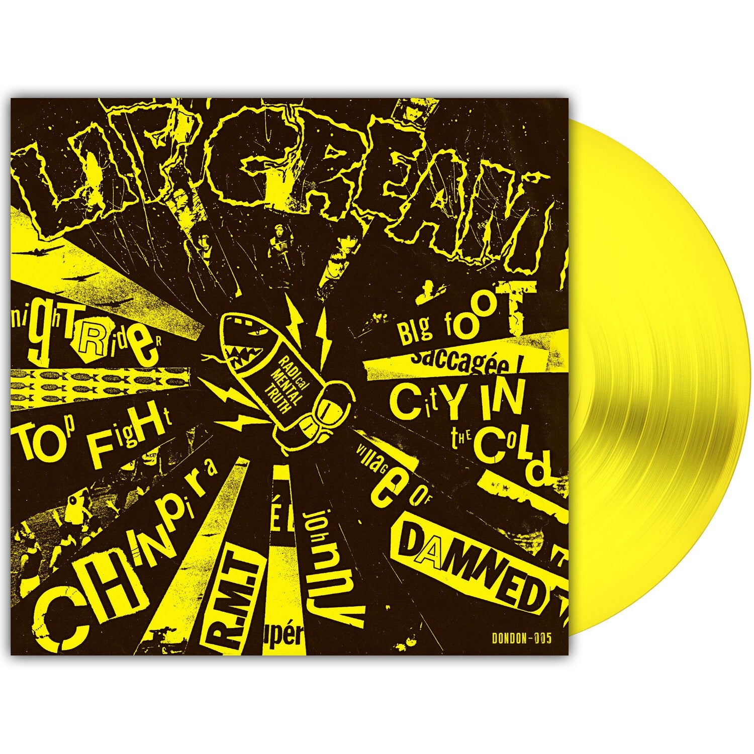 Kill Ugly Pop (Royal Blue LP Vinyl) & 9 Shocks Terror (Royal Blue LP Vinyl) & Close To The Edge (Orange LP Vinyl) & Thrash Til Death (Milky Clear LP Vinyl) & Big Foot Cassette (Highlighter Yellow LP Vinyl)