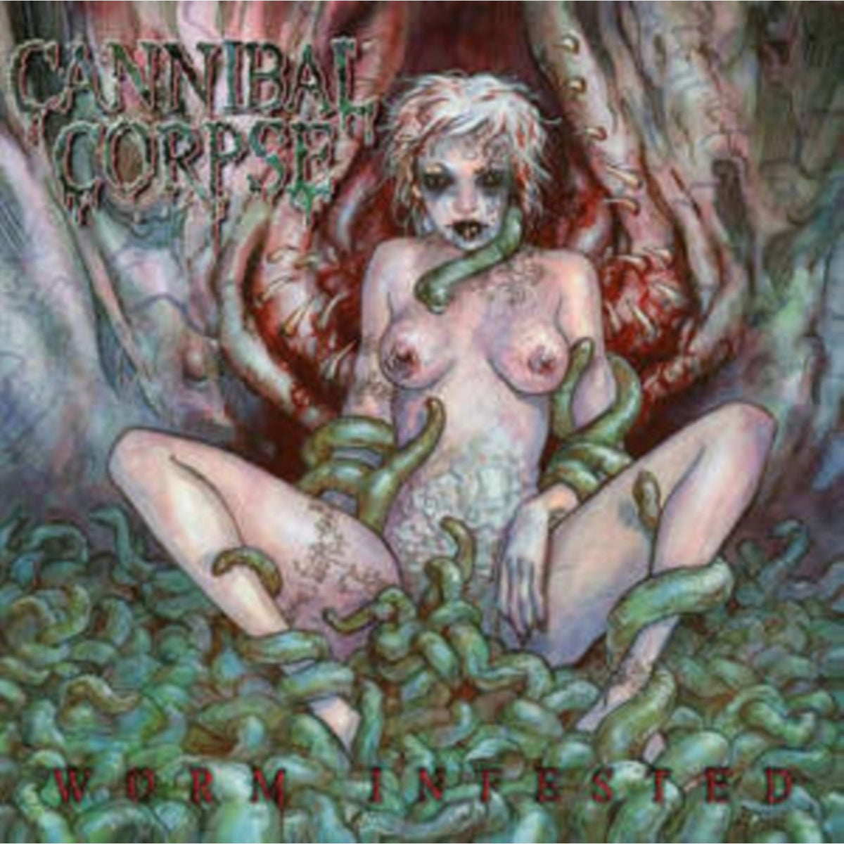 Hammer Smashed Face (Clear W/ Red Splatter LP Vinyl) & Worm Infested
