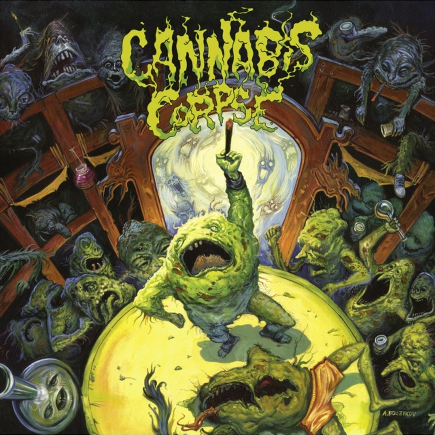 Cannabis Corpse - Weeding (White LP Vinyl) & Left Hand Pass (Ltd/Light Rose LP Vinyl)