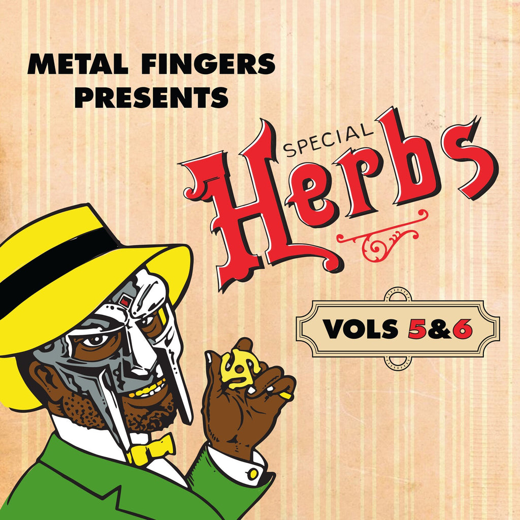 Metal Fingers Presents: Special Herbs Vol. 3 & 4 (2LP/Lemon Yellow Vinyl) & Metal Fingers Presents: Special Herbs Vol. 5 & 6 (2LP/Apple Red Vinyl) & Mm..Food (20Th Anniversary/2LP/Sweet Tart Vinyl)