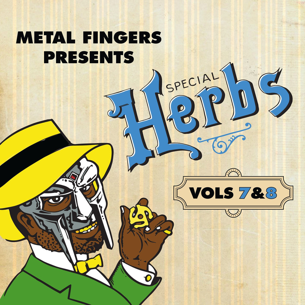 Metal Fingers Presents: Special Herbs Vol. 1 & 2 (2LP/Mustard Yellow Vinyl) & Metal Fingers Presents: Special Herbs Vol. 7 & 8 (2LP/Sly Blue Vinyl)