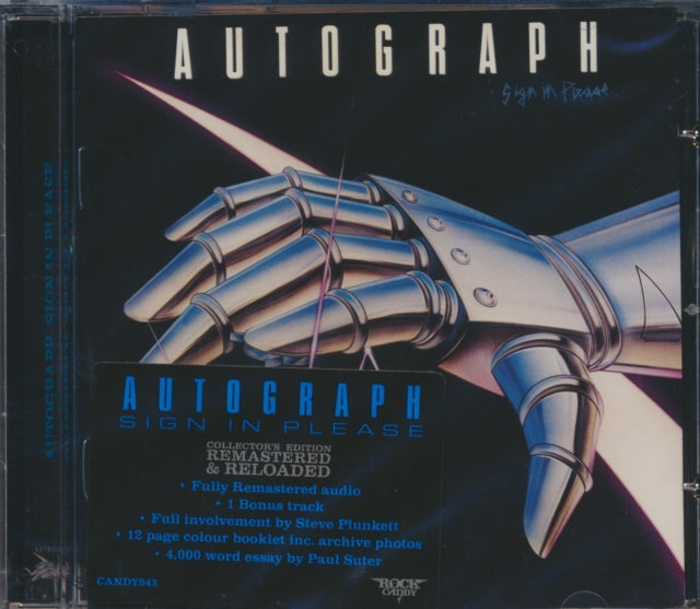 This is a 2 CD SKU bundle.
1.This CD is brand new.Format: CDMusic Style: Hard RockThis item's title is: Sign In PleaseArtist: AutographLabel: ROCK CANDYBarcode: 827565043620Release Date: 7/4/2011
2.This CD is brand new.