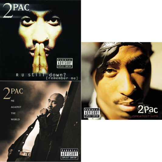 This is a 3 CD SKU bundle.
1.This CD is brand new.Format: CDMusic Style: GangstaThis item's title is: R U Still DownArtist: 2PacLabel: INTERSCOPEBarcode: 012414162823Release Date: 7/18/2011
2.This CD is brand new.