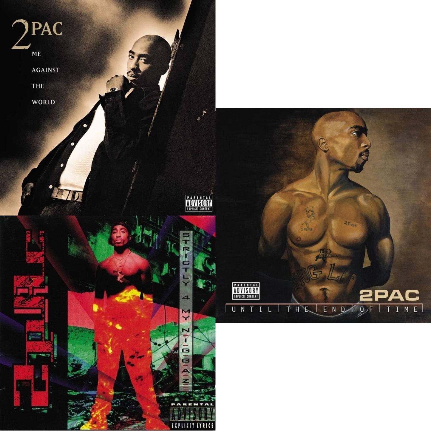 This is a 3 LP Vinyl SKU bundle.
1.This LP Vinyl is brand new.Format: LP VinylMusic Style: GangstaThis item's title is: Until The End Of Time(X) (4LP)Artist: 2PacLabel: INTERSCOPEBarcode: 602435334066Release Date: 7/23/2021
2.This LP Vinyl is brand new.