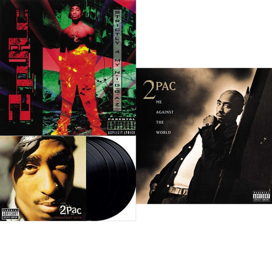 This is a 3 LP Vinyl SKU bundle.
1.This LP Vinyl is brand new.Format: LP VinylMusic Style: G-FunkThis item's title is: Me Against The World (2LP)Artist: 2PacLabel: INTERSCOPEBarcode: 602508448898Release Date: 3/6/2020
2.This LP Vinyl is brand new.