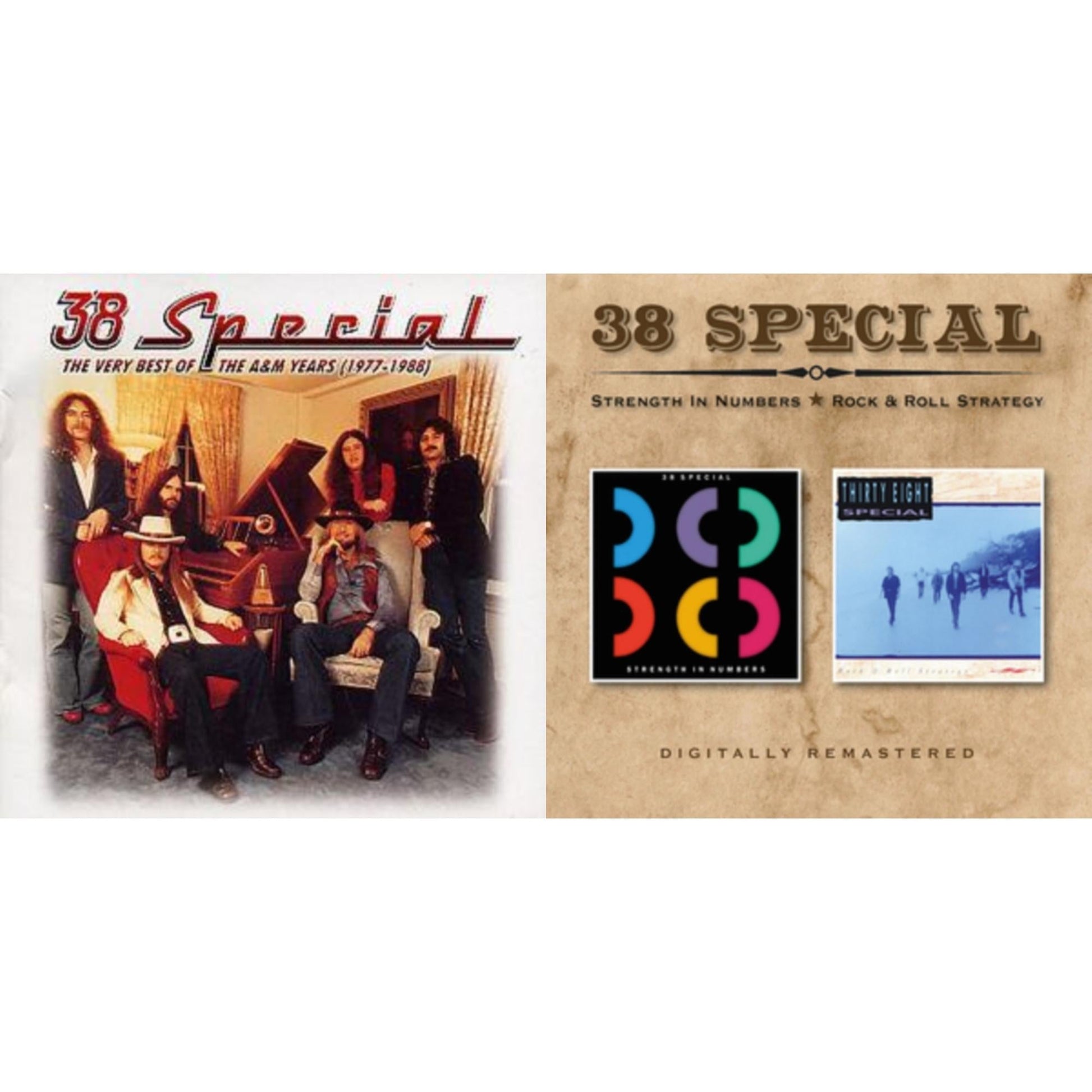This is a 2 CD SKU bundle.
1.This CD is brand new.Format: CDThis item's title is: Strength In Numbers / Rock & Roll StrategyArtist: 38 SpecialLabel: BGO RECORDSBarcode: 5017261214461Release Date: 6/4/2021
2.This CD is brand new.