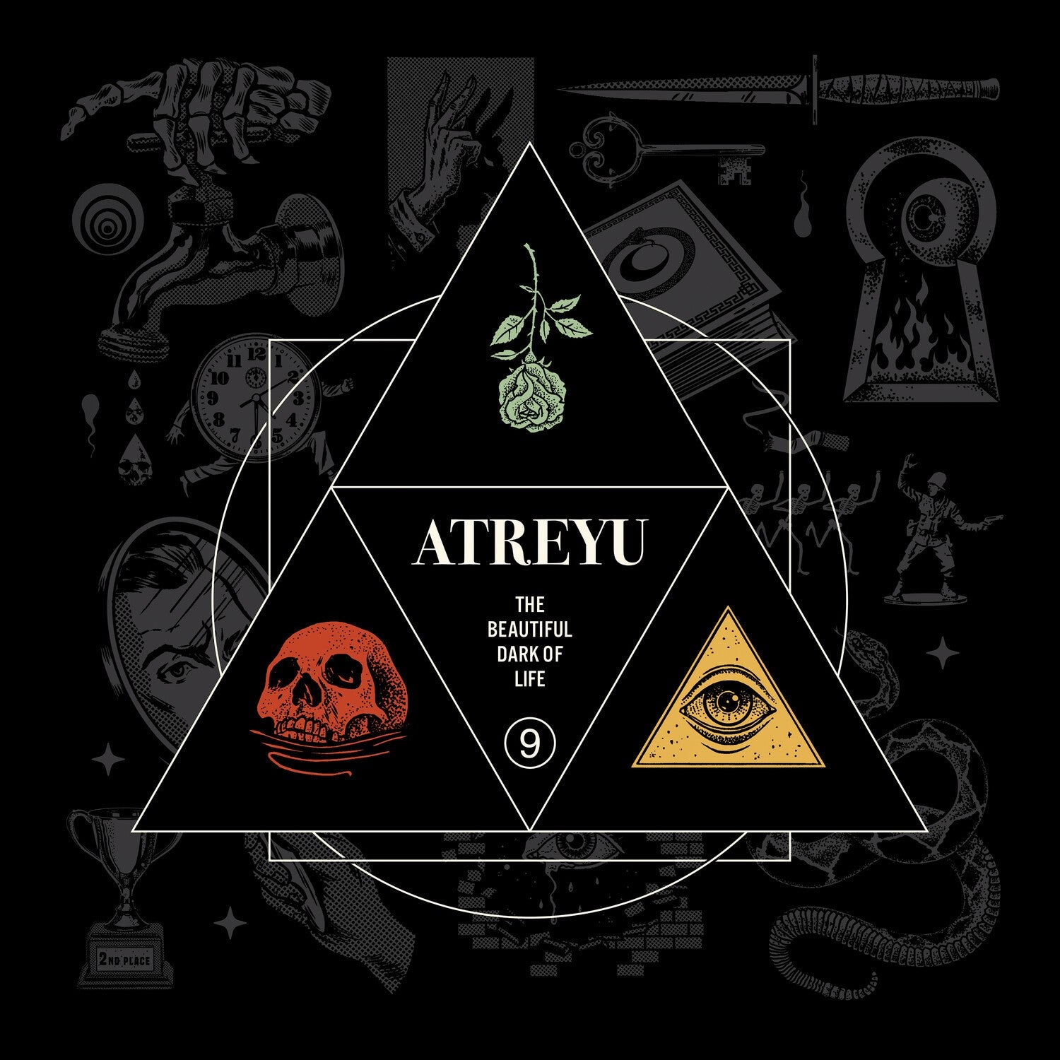 Atreyu - Beautiful Dark Of Life (Red Teal & Yellow Swirl Vinyl/2LP) & Beautiful Dark Of Life (Glow-In-The-Dark Clear Vinyl/2LP)