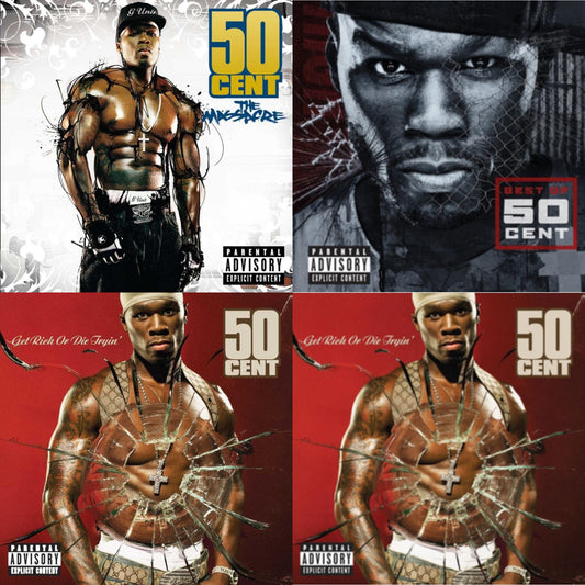 This is a 4 CD SKU bundle.
1.This CD is brand new.Format: CDMusic Style: GangstaThis item's title is: Massacre (X)Artist: 50 CentLabel: AFTERMATHBarcode: 602498804087Release Date: 3/3/2005
2.This CD is brand new.