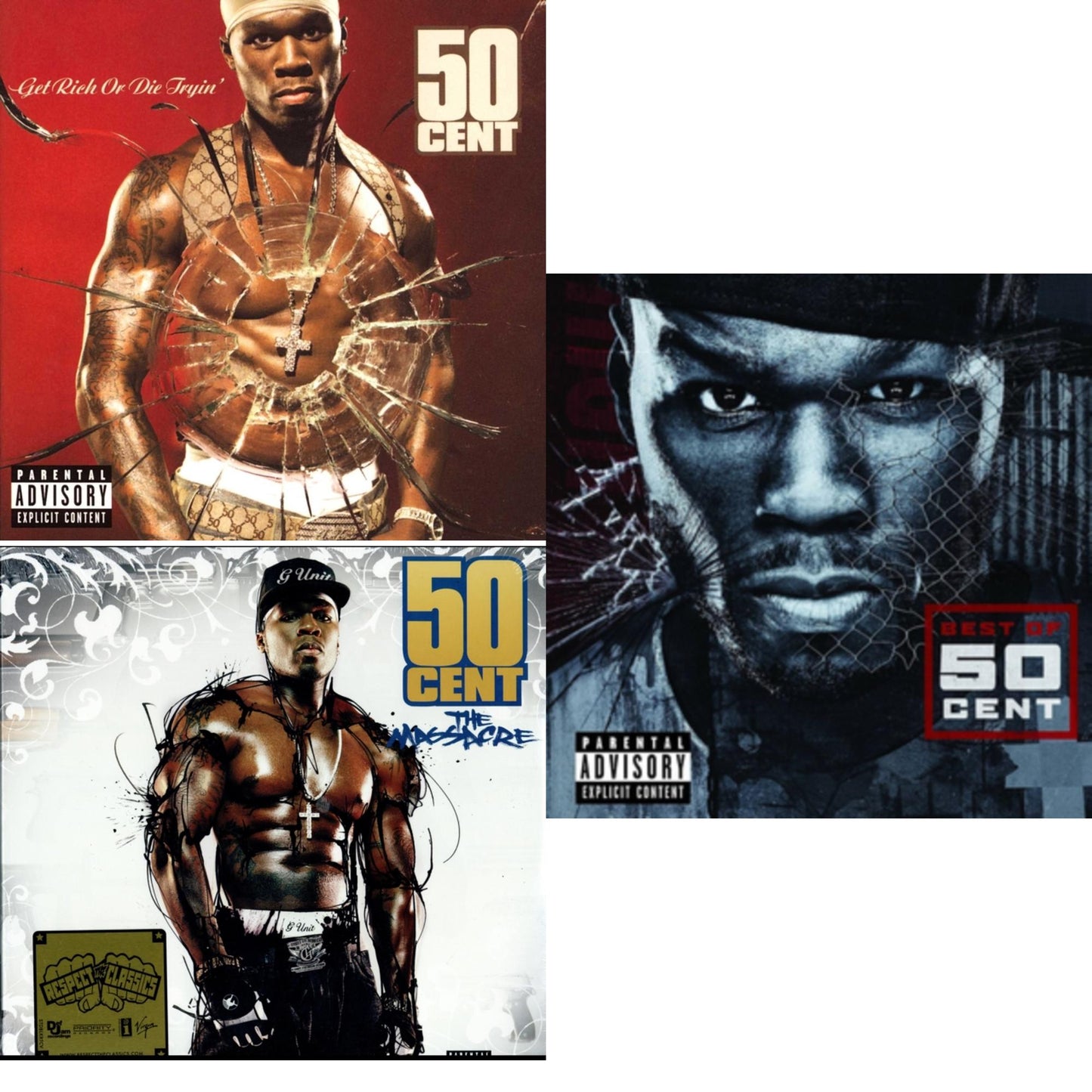This is a 3 LP Vinyl SKU bundle.
1.This LP Vinyl is brand new.Format: LP VinylMusic Style: GangstaThis item's title is: Massacre (2LP)Artist: 50 CentLabel: G UnitBarcode: 602547982186Release Date: 8/26/2016
2.This LP Vinyl is brand new.