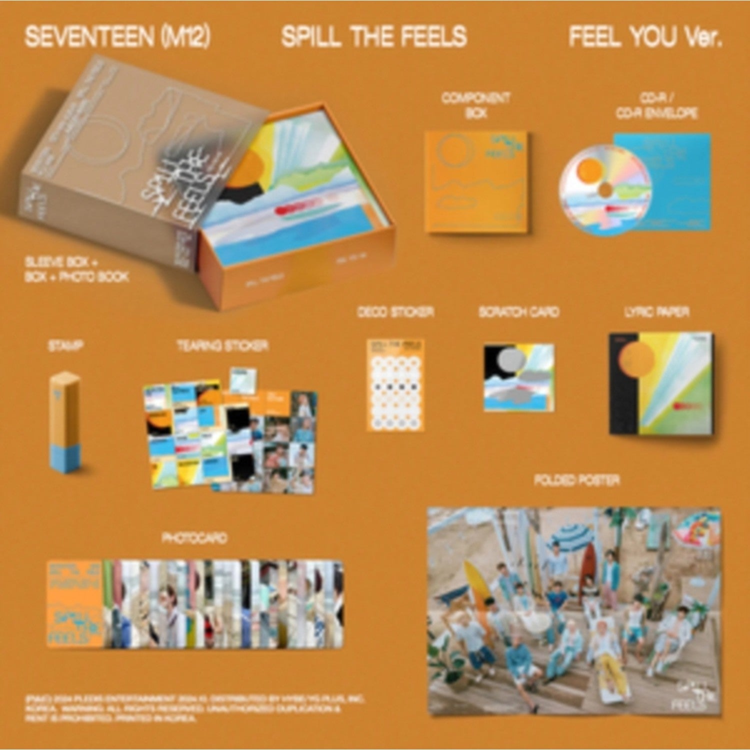 Spill The Feels - Seventeen 12Th Mini Album (Carat Ver.) & Seventeen 5Th Album Happy Burstday (New Myself Ver.) & Seventeen 5Th Album Happy Burstday (New Burstday Ver.) & Seventeen 5Th Album Happy Burstday (Daredevil Ver.) & Seventeen (12Th Mini Album)