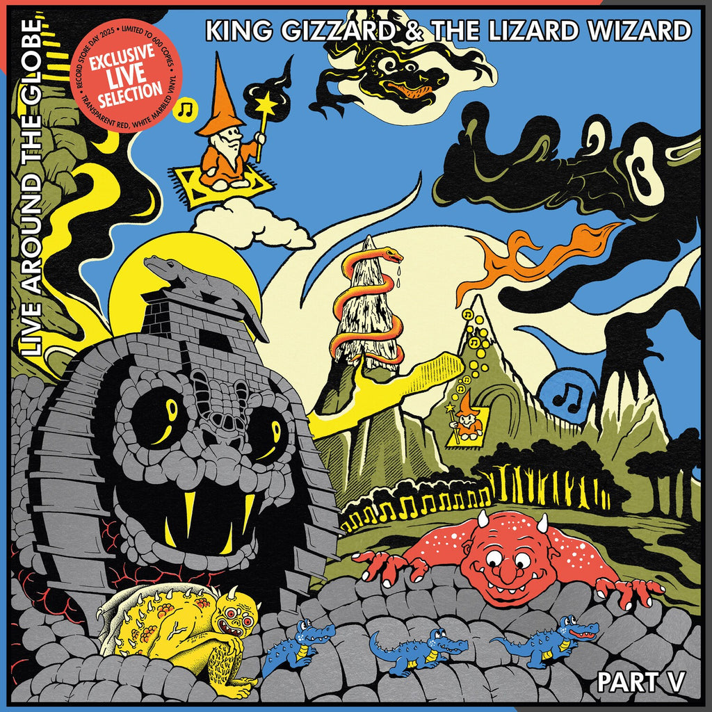 King Gizzard - Live In Miami '24 (Splatter Vinyl/3LP) & King Gizzard - Live In Las Vegas 24 (Splatter LP Vinyl) & Live In San Francisco '16 (Deluxe/2LP/Fog/Sunburst Vinyl) & Live Around The Globe: Part V (Colored LP Vinyl)