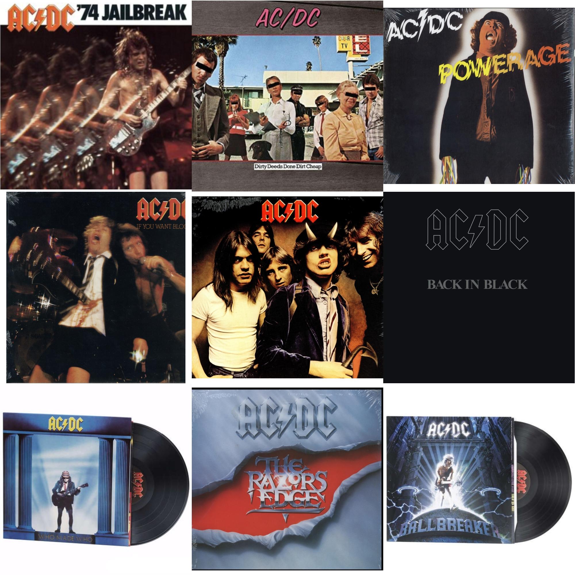 74 Jailbreak (180G) & Dirty Deeds Done Dirt Cheap (180G) & Powerage (180G) & If You Want Blood You've Got It (180G) & Highway To Hell (180G) & Back In Black (180G) & Who Made Who (180G) & Razor’S Edge (180G) & Ballbreaker (180G)