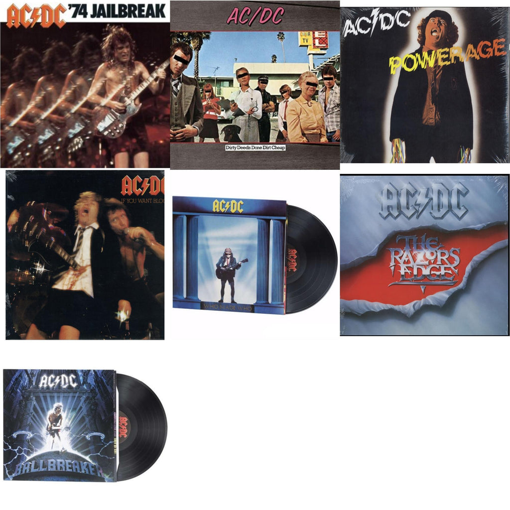 74 Jailbreak (180G) & Dirty Deeds Done Dirt Cheap (180G) & Powerage (180G) & If You Want Blood You've Got It (180G) & Who Made Who (180G) & Razor’S Edge (180G) & Ballbreaker (180G)