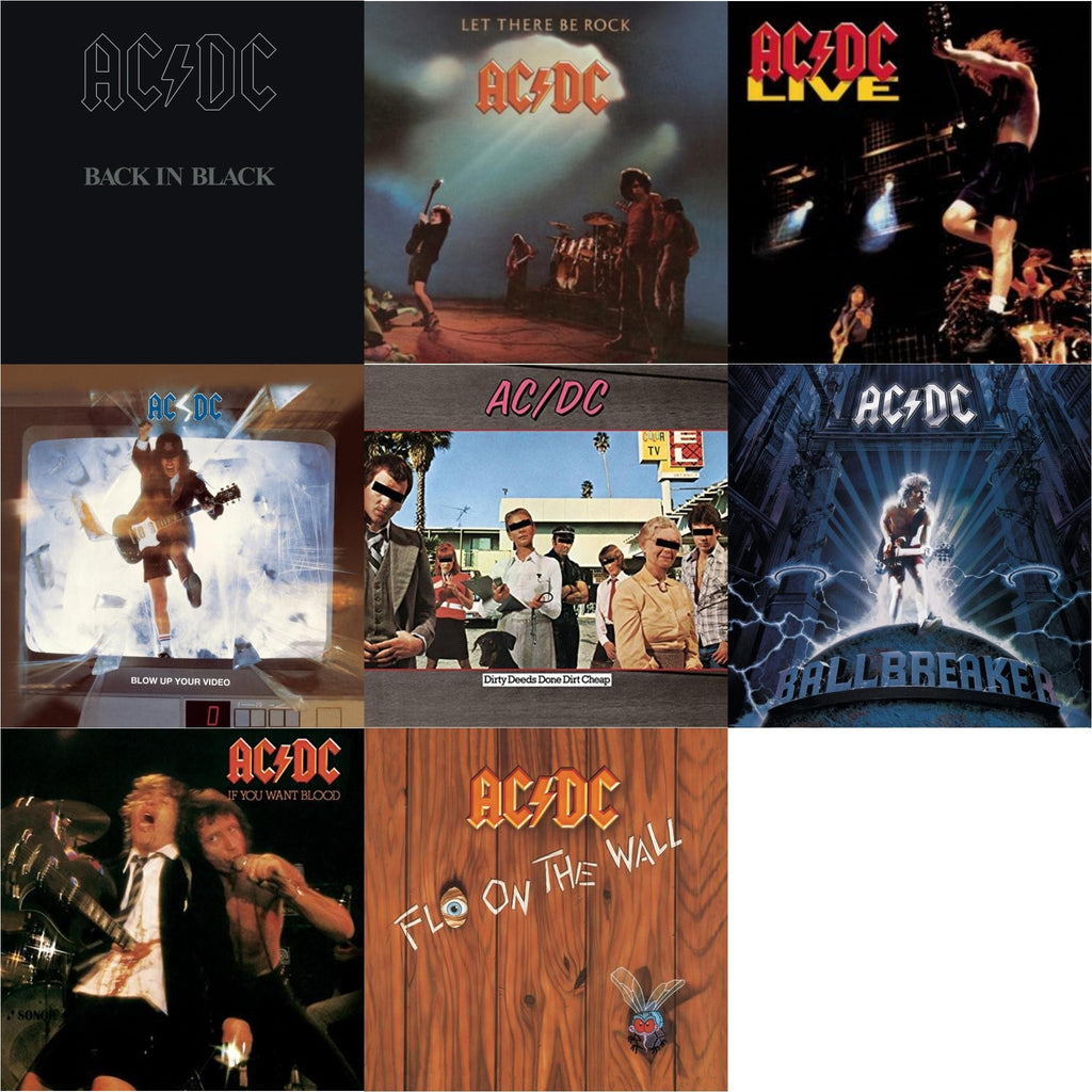 Dirty Deeds Done Dirt Cheap & Let There Be Rock & If You Want Blood You've Got It & Back In Black & Live & Ballbreaker & Blow Up Your Video & Fly On The Wall