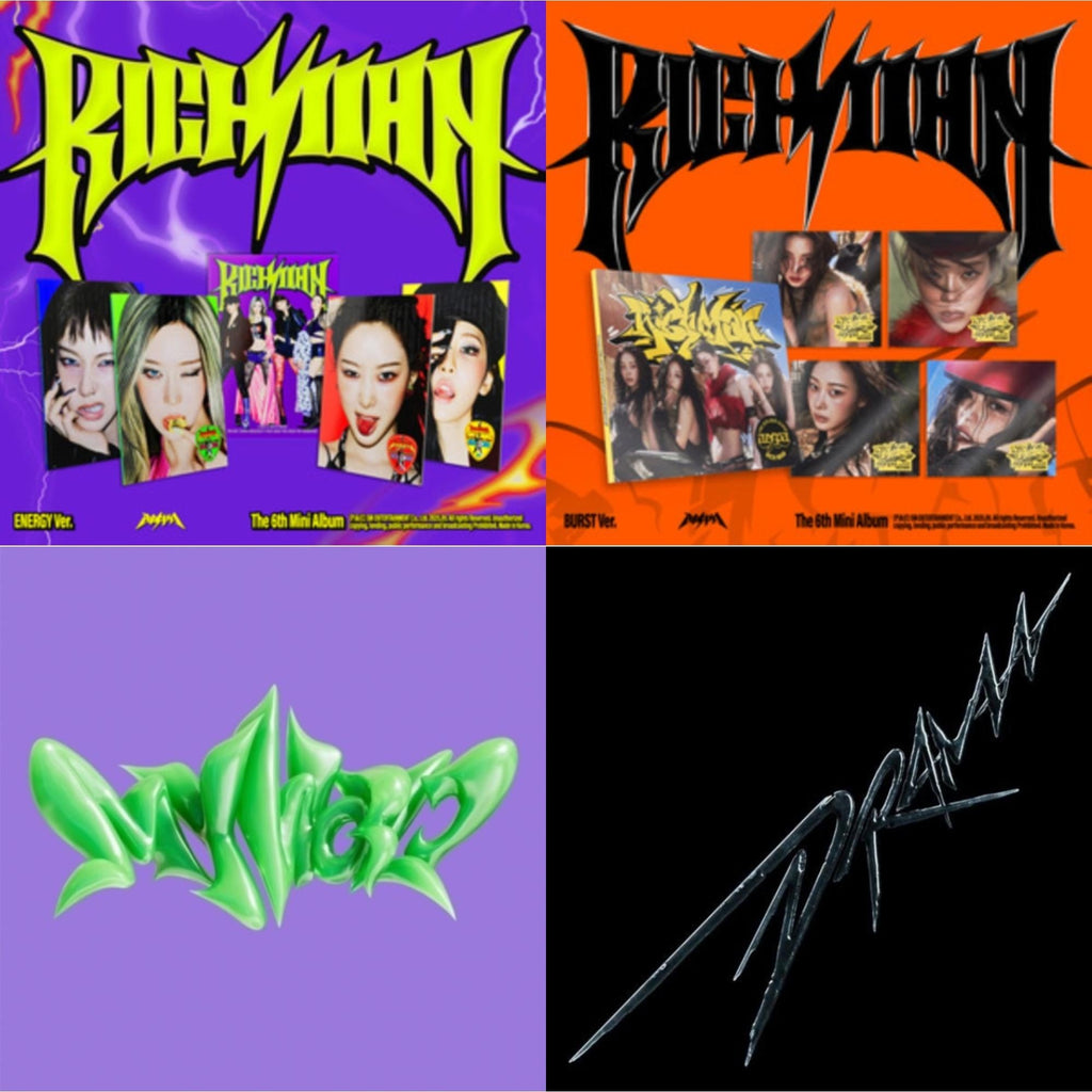Rich Man (6Th Mini Album) (Energy Ver.) (Giselle Version) & Rich Man (6Th Mini Album) (Burst Ver.) (Ningning Version) & My World (3Rd Mini Album/Tabloid Version) & Drama (4Th Mini Album/Version C)