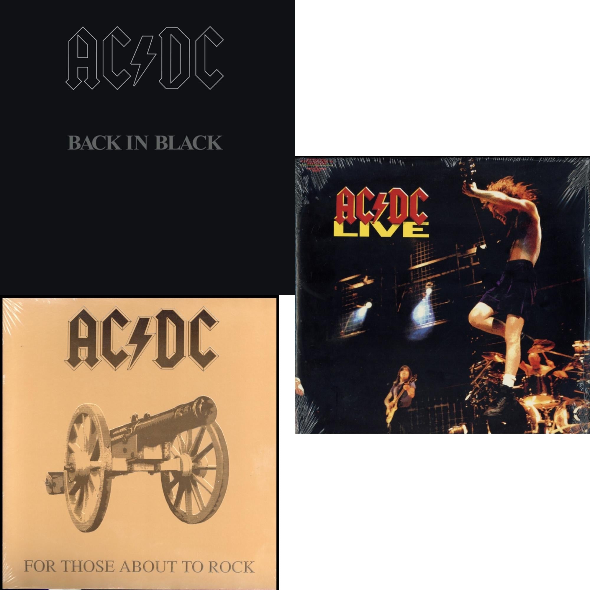 Back In Black (180G) & For Those About To Rock (180G) & Live (2LP/180G)