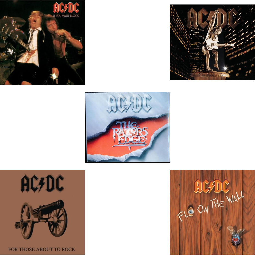 If You Want Blood You've Got It & For Those About To Rock & Razor's Edge & Stiff Upper Lip & Fly On The Wall