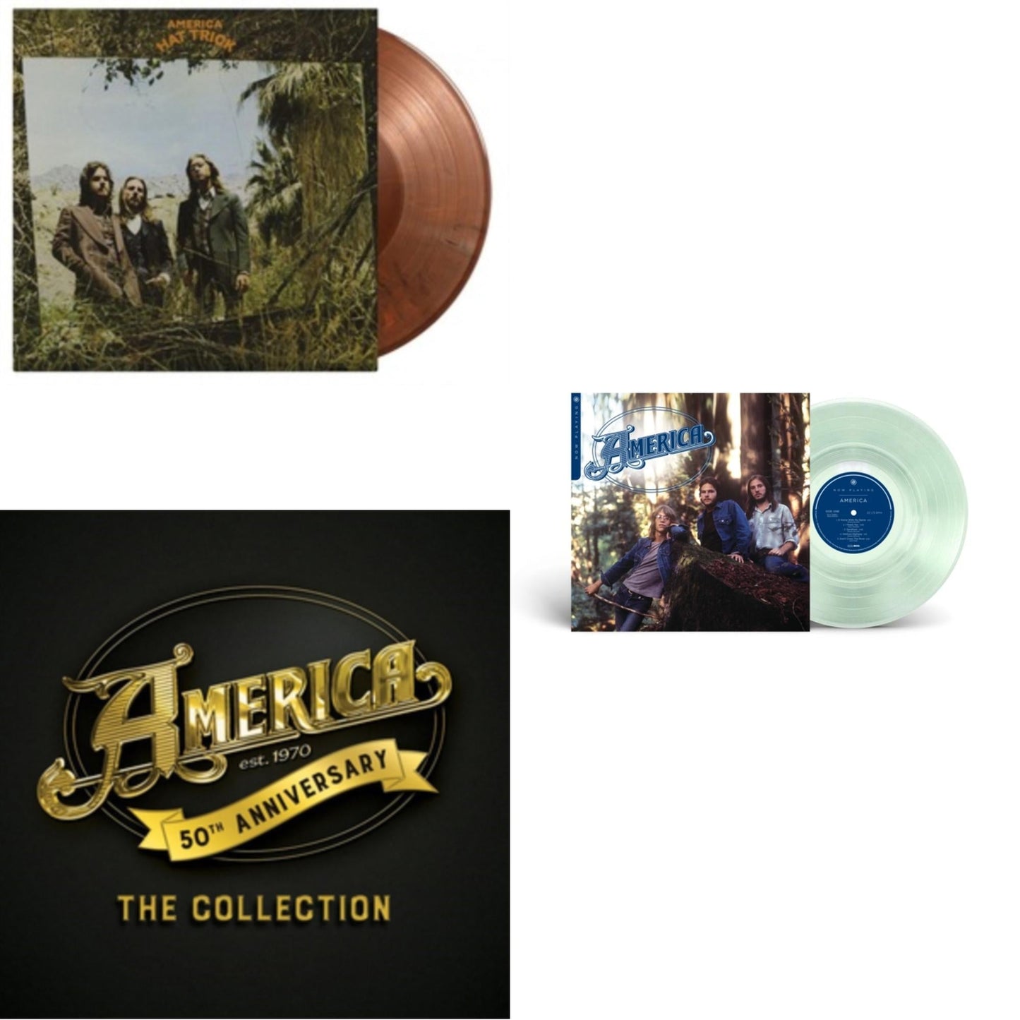 This is a 3 LP Vinyl SKU bundle.
1.This LP Vinyl is brand new.Format: LP VinylMusic Style: Soft RockThis item's title is: Hat Trick (Limited/Orange & Black Mixed/180G)Artist: AmericaLabel: MUSIC ON VINYLBarcode: 8719262020429Release Date: 12/3/2021
2.This LP Vinyl is brand new.