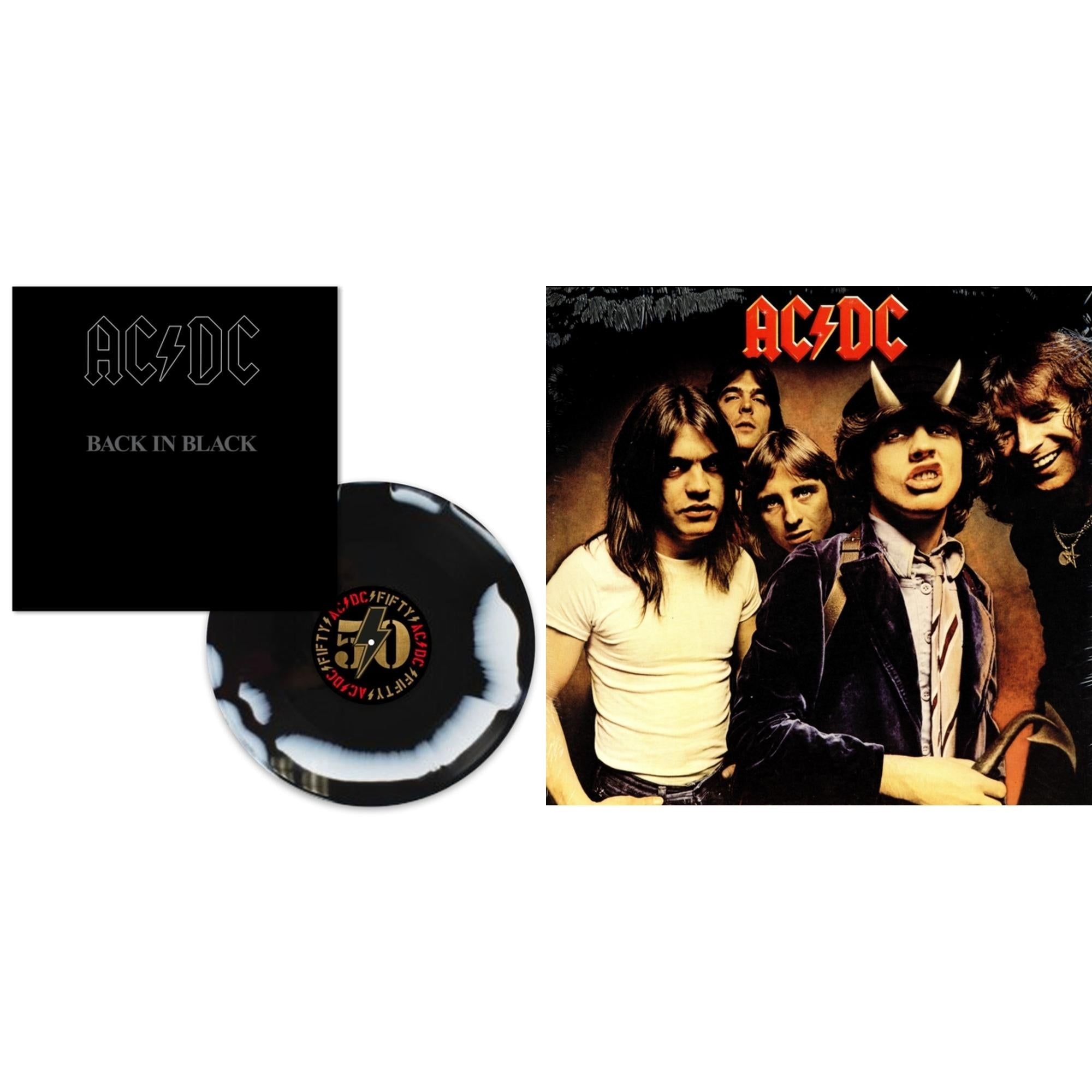 Back In Black (Black/White Blend LP Vinyl) & Highway To Hell (180G)