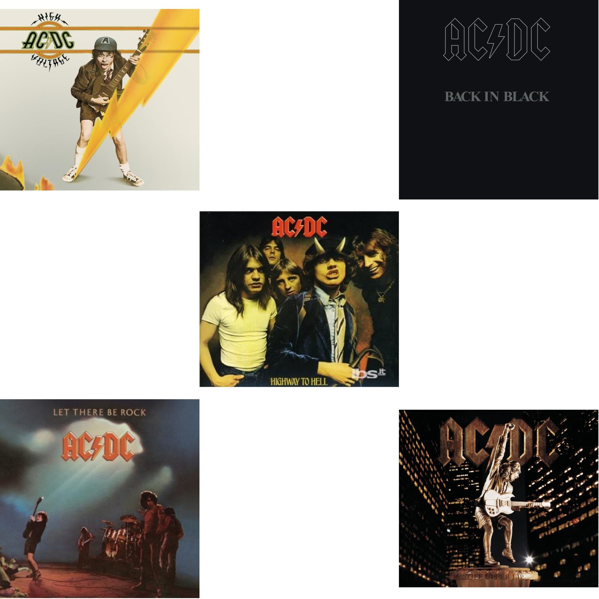 High Voltage & Let There Be Rock & Highway To Hell & Back In Black & Stiff Upper Lip