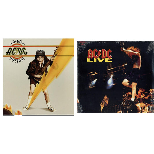 This is a 2 LP Vinyl SKU bundle.
1.This LP Vinyl is brand new.Format: LP VinylMusic Style: Hard RockThis item's title is: High Voltage (180G)Artist: Ac/DcLabel: LEGACYBarcode: 696998020115Release Date: 10/14/2003
2.This LP Vinyl is brand new.