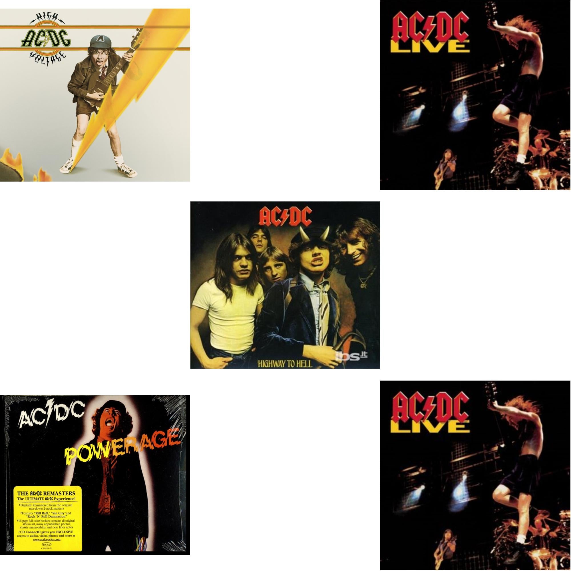 High Voltage & Powerage & Highway To Hell & Live & Live