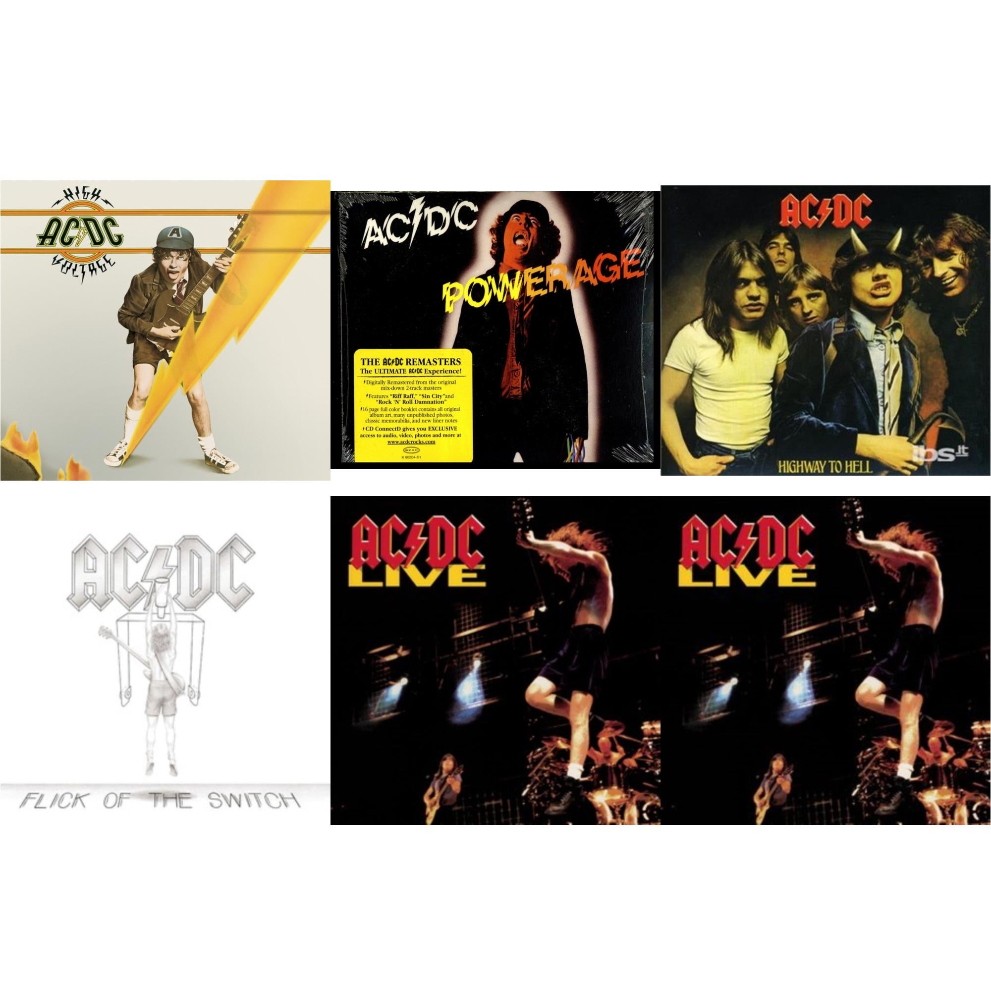 High Voltage & Powerage & Highway To Hell & Flick Of The Switch & Live & Live
