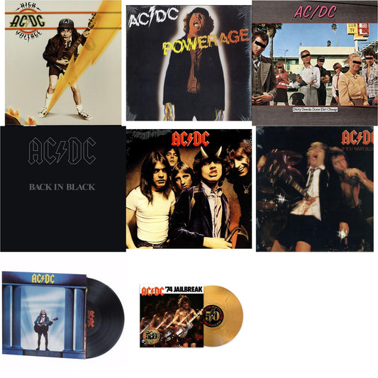 This is a 8 LP Vinyl SKU bundle.
1.This LP Vinyl is brand new.Format: LP VinylMusic Style: Hard RockThis item's title is: High Voltage (180G)Artist: Ac/DcLabel: LEGACYBarcode: 696998020115Release Date: 10/14/2003
2.This LP Vinyl is brand new.