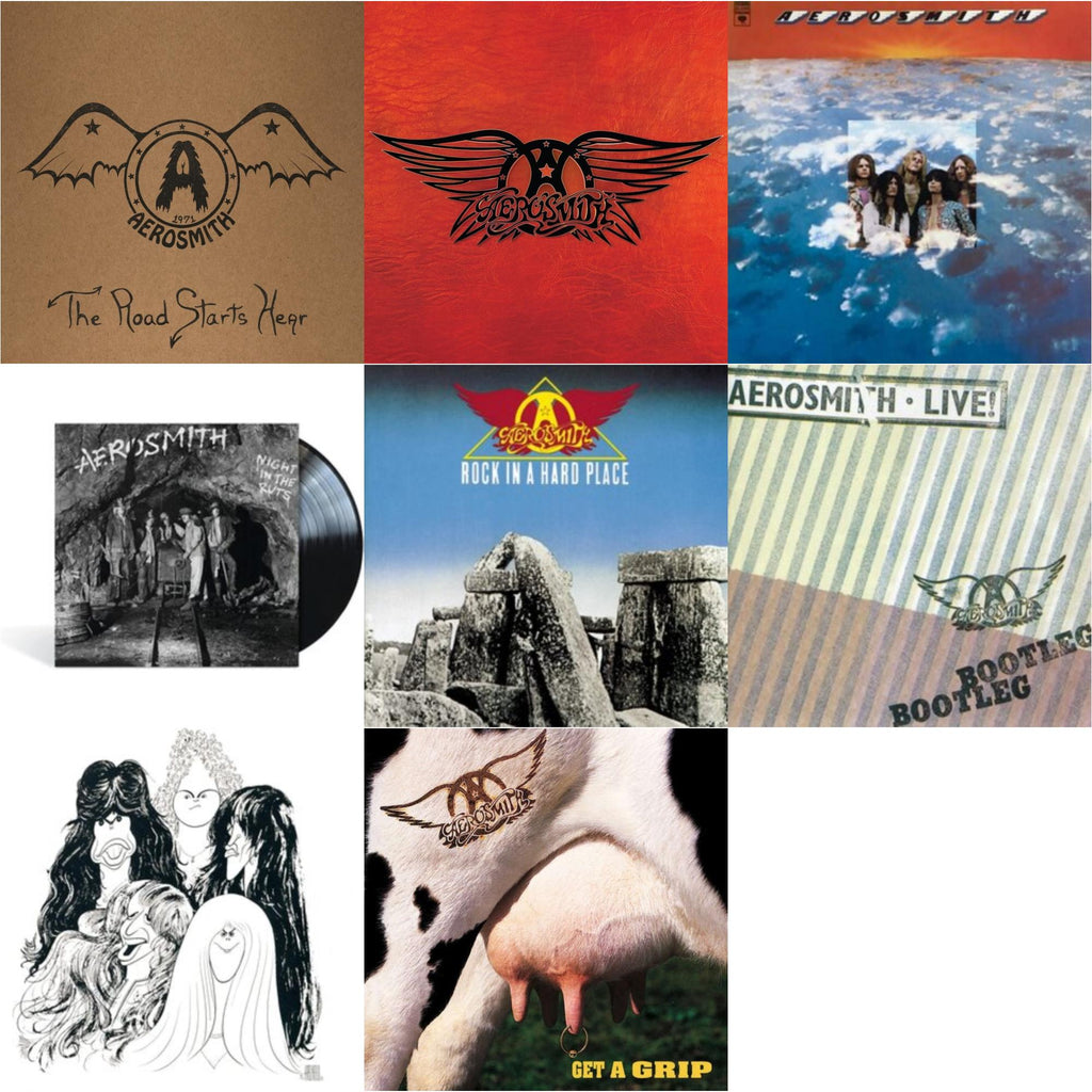 1971: The Road Starts Here & Greatest Hits & Aerosmith & Night In The Ruts & Rock In A Hard Place & Live! Bootleg (2LP) & Draw The Line & Get A Grip