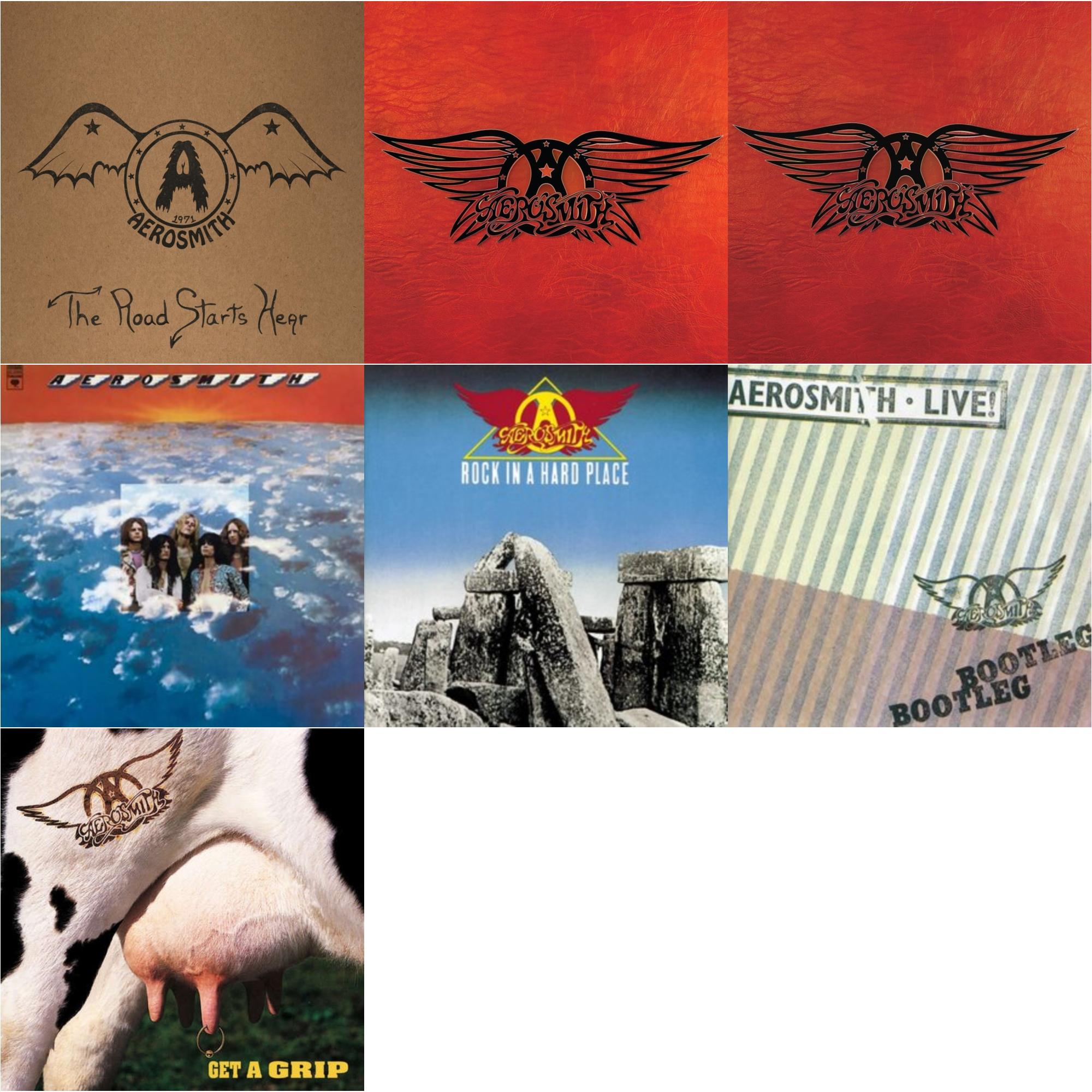 1971: The Road Starts Here & Greatest Hits & Greatest Hits (2LP) & Aerosmith & Rock In A Hard Place & Live! Bootleg (2LP) & Get A Grip