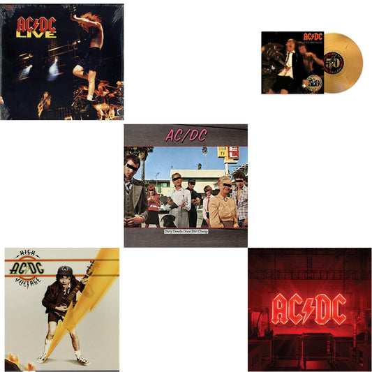 This is a 5 LP Vinyl SKU bundle.
1.This LP Vinyl is brand new.Format: LP VinylMusic Style: Hard RockThis item's title is: Live (2LP/180G)Artist: Ac/DcLabel: LEGACYBarcode: 827969055311Release Date: 10/14/2003
2.This LP Vinyl is brand new.