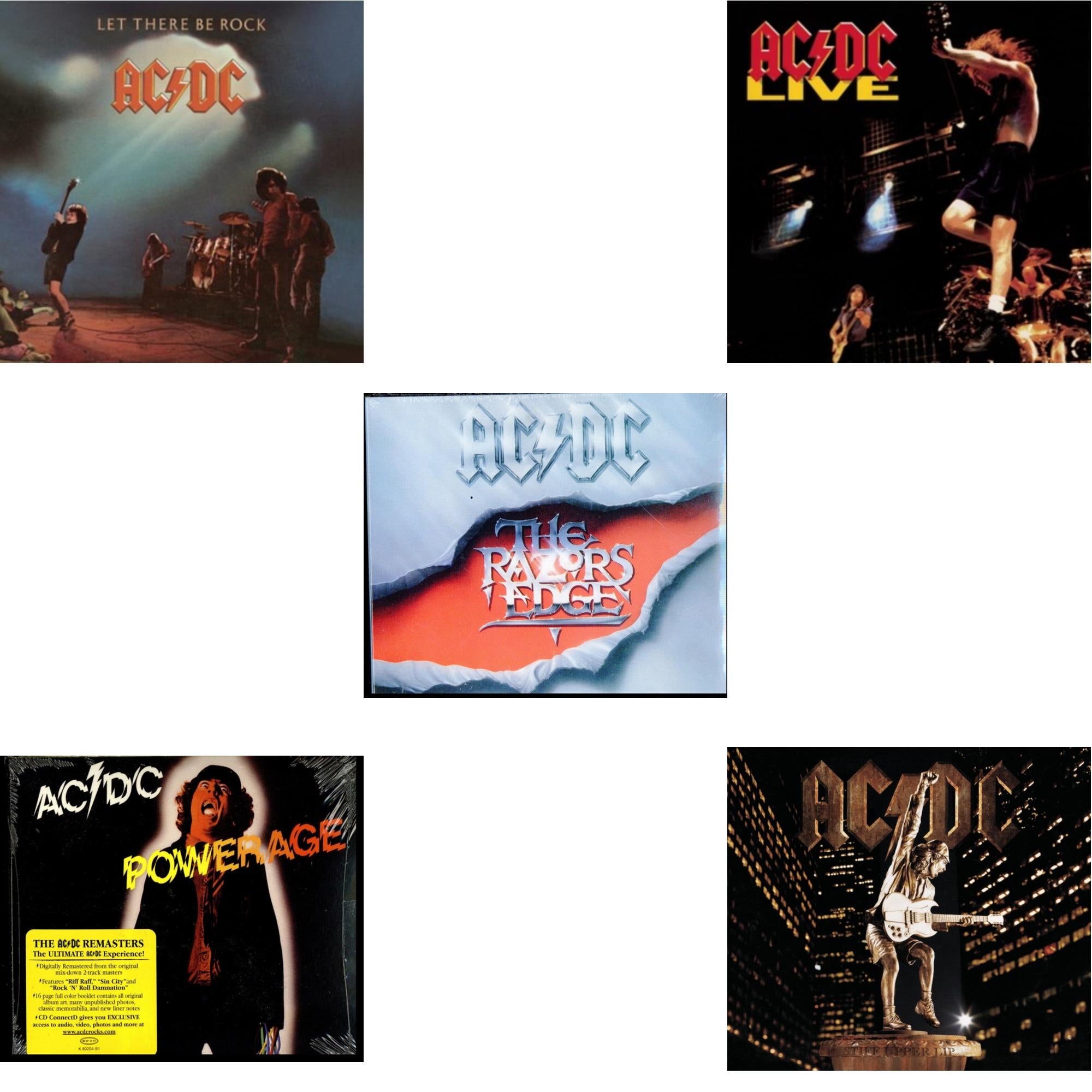 Let There Be Rock & Powerage & Razor's Edge & Live & Stiff Upper Lip