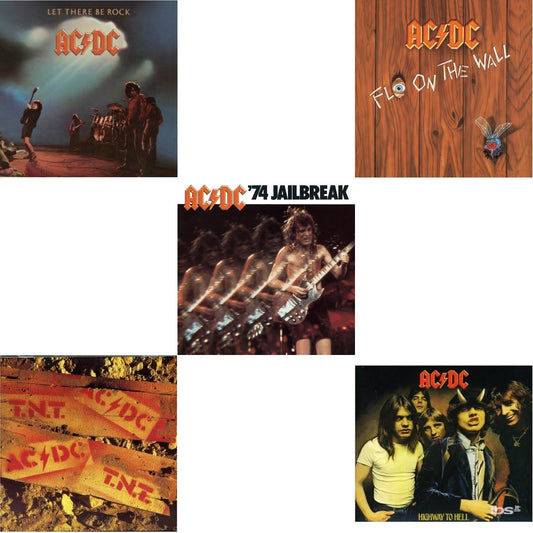 This is a 5 CD SKU bundle.
1.This CD is brand new.Format: CDMusic Style: Hard RockThis item's title is: Let There Be RockArtist: Ac/DcLabel: LEGACYBarcode: 696998020320Release Date: 4/29/2003
2.This CD is brand new.