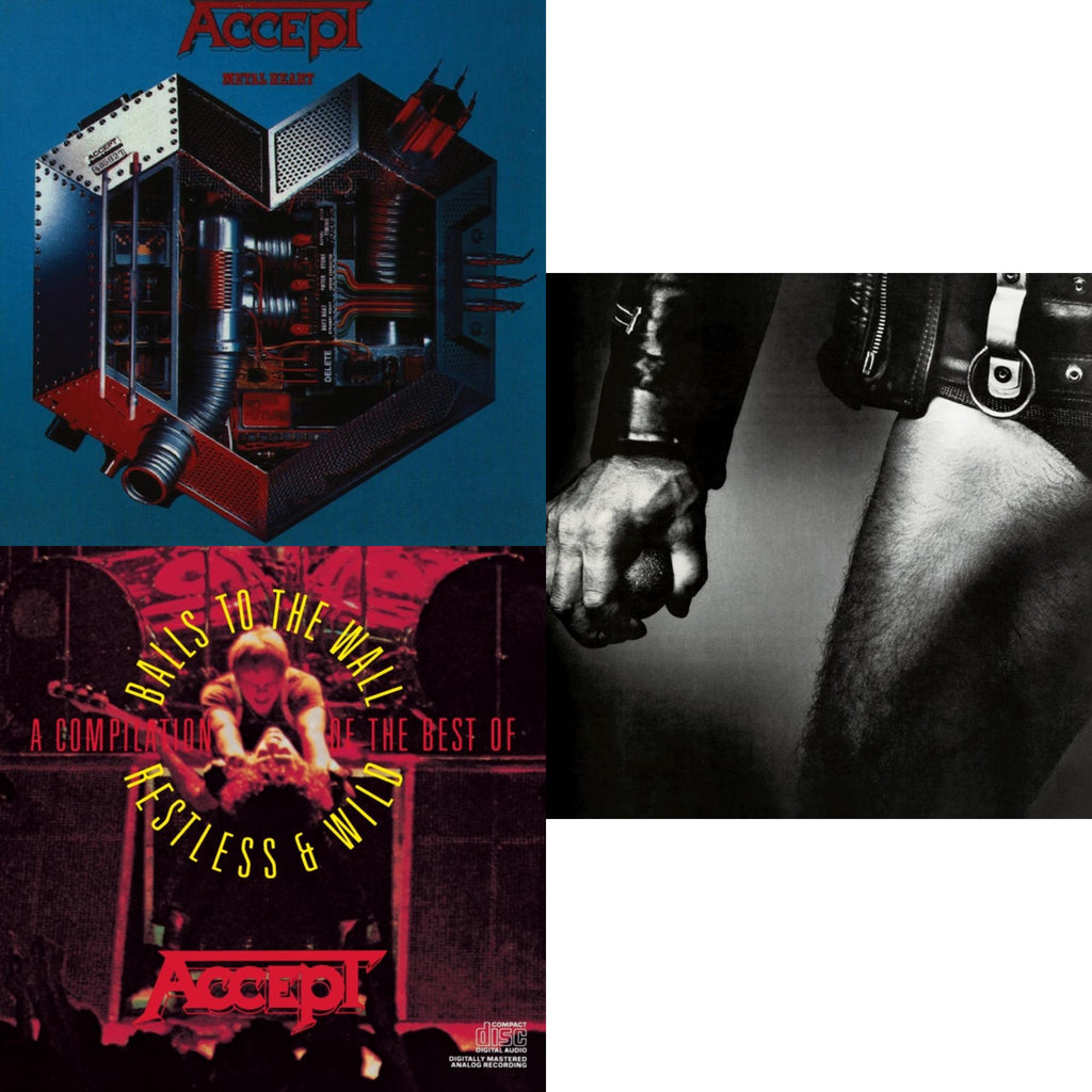 This is a 3 CD SKU bundle.
1.This CD is brand new.Format: CDMusic Style: Heavy MetalThis item's title is: Balls To The WallArtist: AcceptLabel: LEGACYBarcode: 696998575622Release Date: 8/28/2001
2.This CD is brand new.