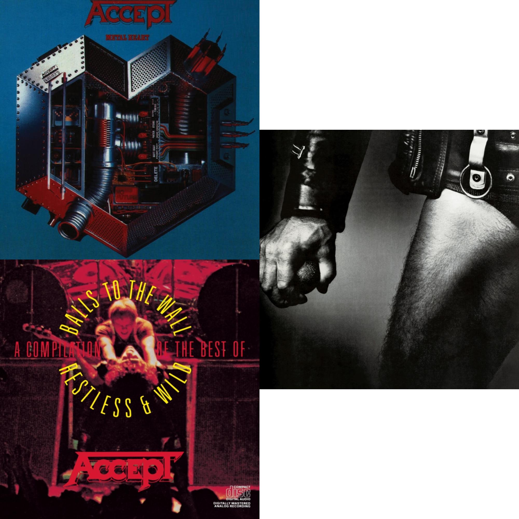 This is a 3 CD SKU bundle.
1.This CD is brand new.Format: CDMusic Style: Heavy MetalThis item's title is: Balls To The WallArtist: AcceptLabel: LEGACYBarcode: 696998575622Release Date: 8/28/2001
2.This CD is brand new.