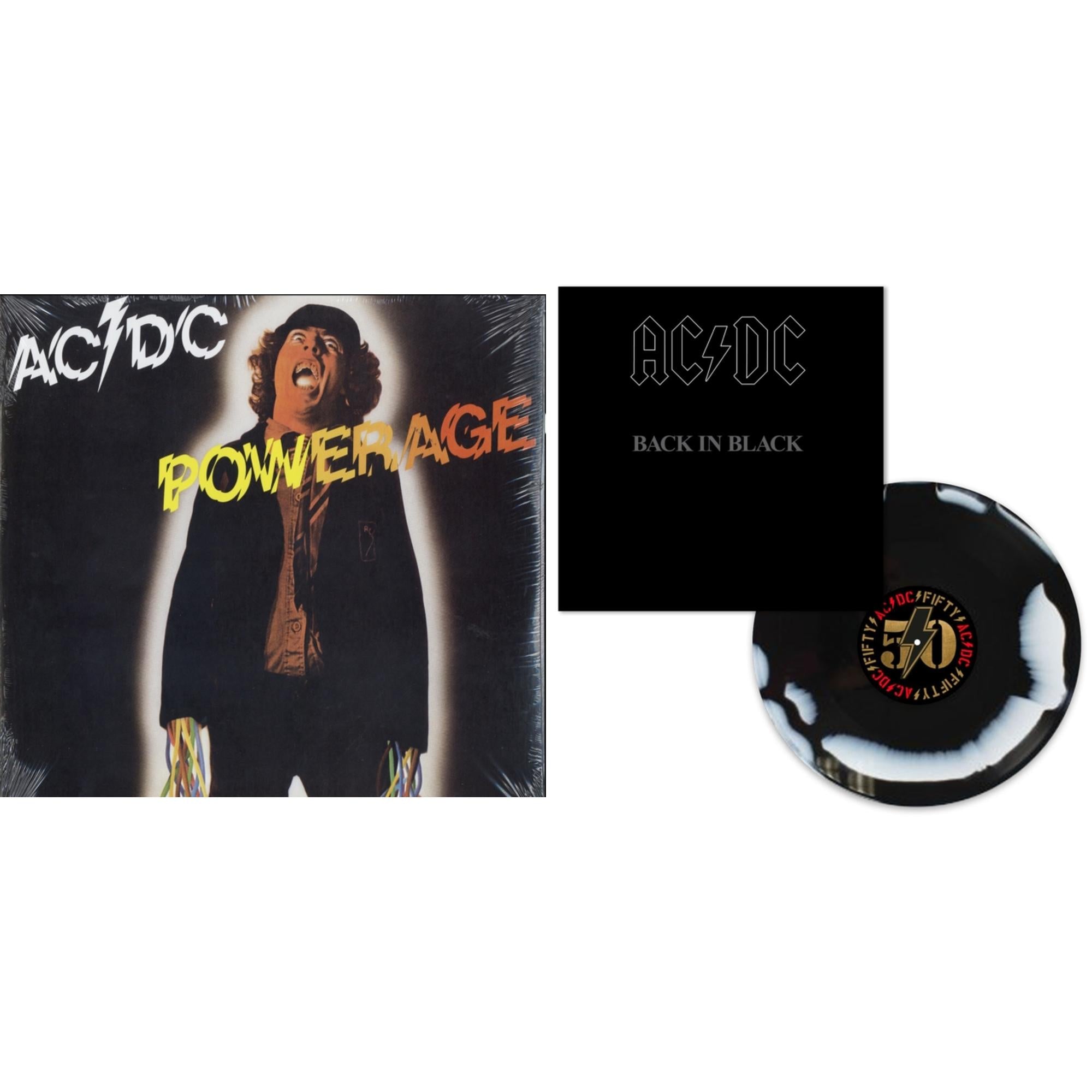Back In Black (Black/White Blend LP Vinyl) & Powerage (180G)