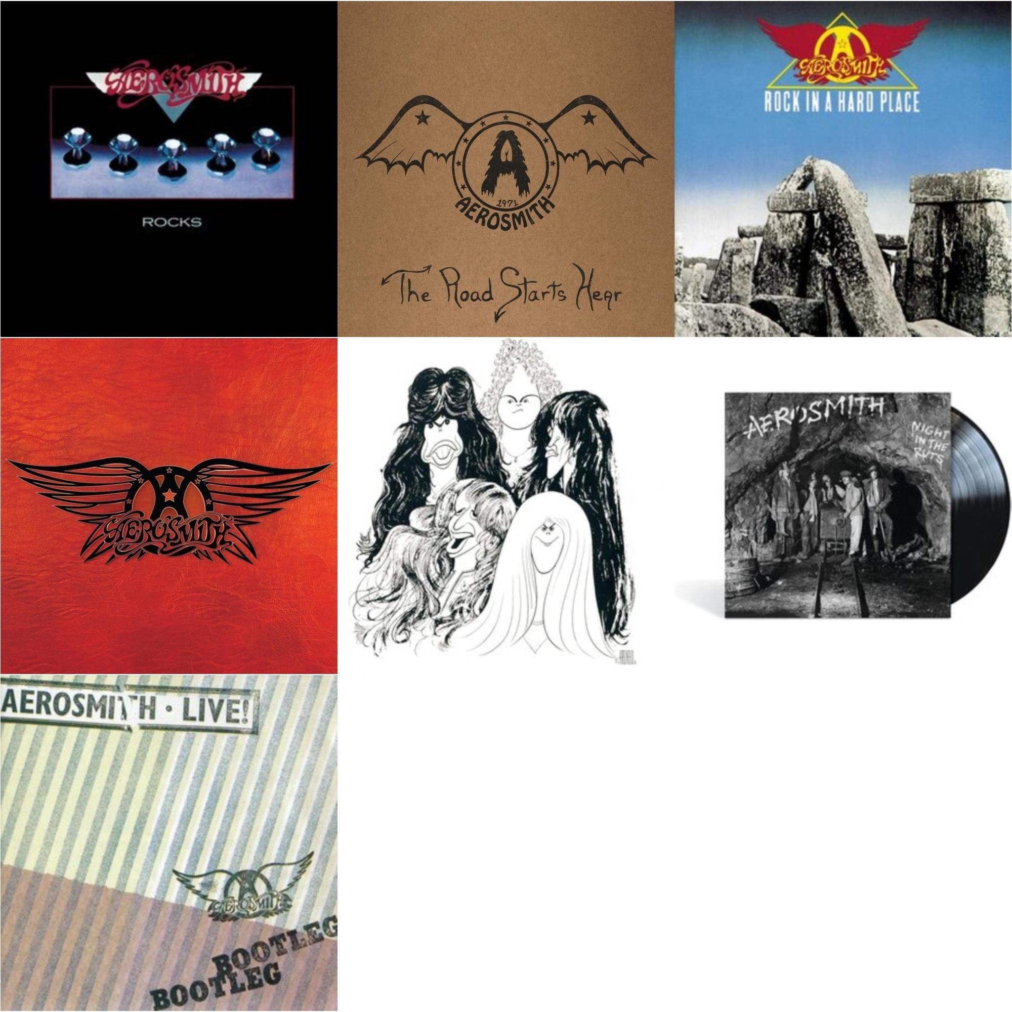 This is a 7 LP Vinyl SKU bundle.
1.This LP Vinyl is brand new.Format: LP VinylMusic Style: Blues RockThis item's title is: 1971: The Road Starts HereArtist: AerosmithLabel: UMEBarcode: 602438308026Release Date: 4/8/2022
2.This LP Vinyl is brand new.