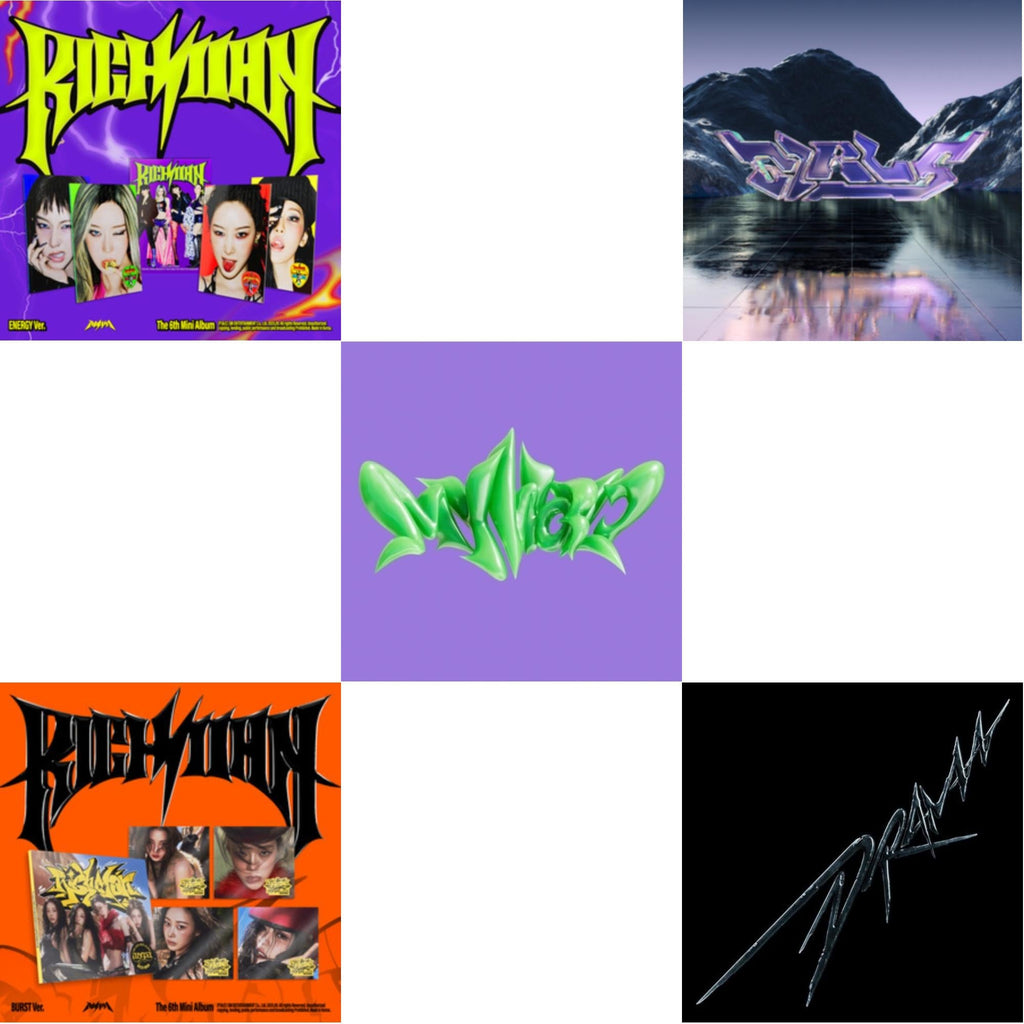 Rich Man (6Th Mini Album) (Energy Ver.) (Giselle Version) & Rich Man (6Th Mini Album) (Burst Ver.) (Giselle Version) & My World (3Rd Mini Album/Tabloid Version) & Girls (Digipak Ver.) & Drama (4Th Mini Album/Version C)