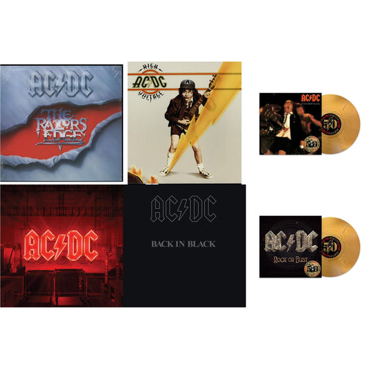 This is a 6 LP Vinyl SKU bundle.
1.This LP Vinyl is brand new.Format: LP VinylMusic Style: Hard RockThis item's title is: Razor’S Edge (180G)Artist: Ac/DcLabel: LEGACYBarcode: 696998021310Release Date: 10/14/2003
2.This LP Vinyl is brand new.