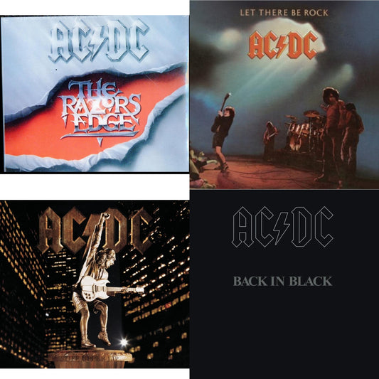 This is a 4 CD SKU bundle.
1.This CD is brand new.Format: CDMusic Style: Hard RockThis item's title is: Razor's EdgeArtist: Ac/DcLabel: LEGACYBarcode: 696998021327Release Date: 4/29/2003
2.This CD is brand new.